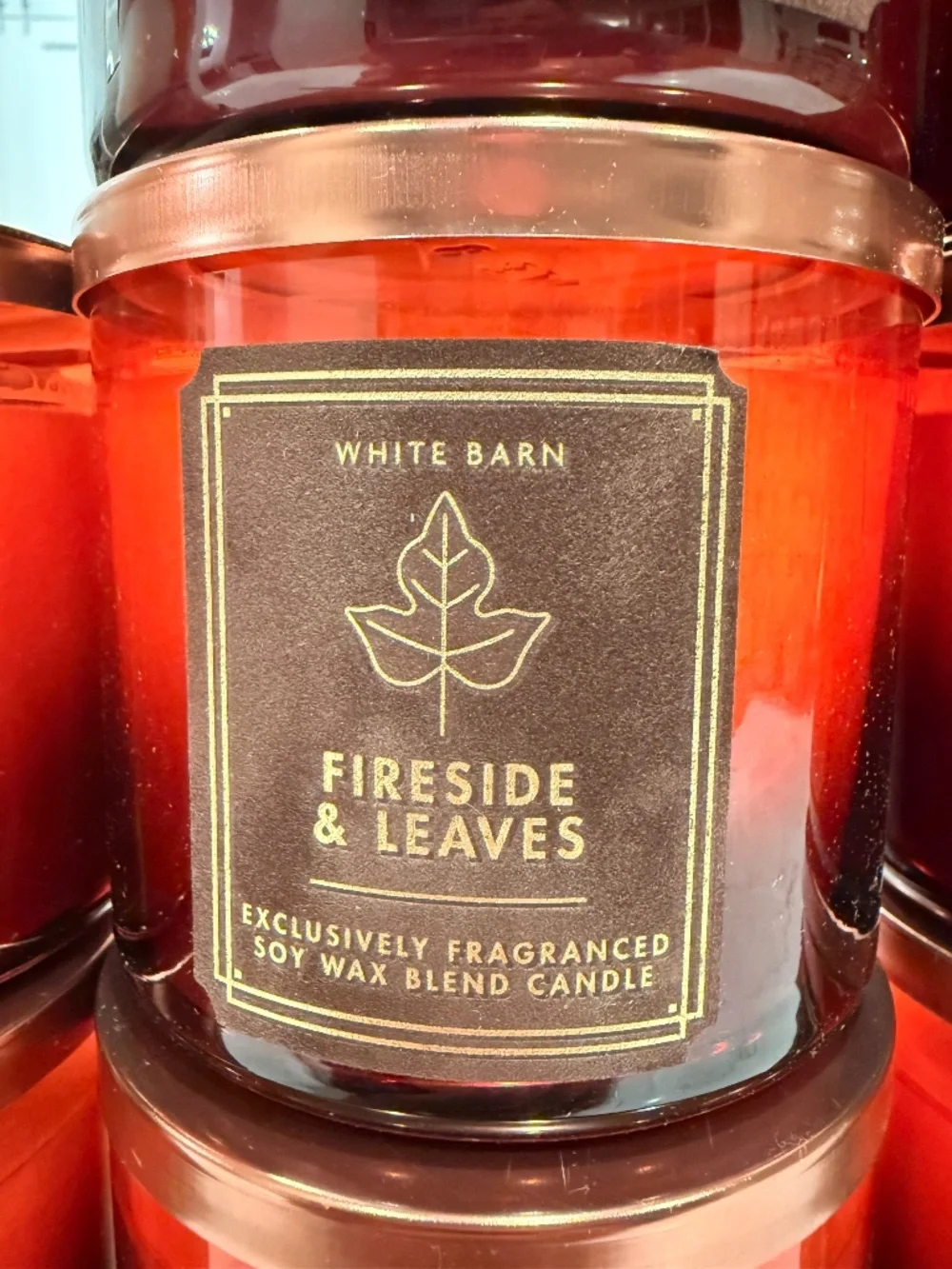Bath & Body Works Fireside & Leaves 3-Wick Candle 14.5oz NWT
